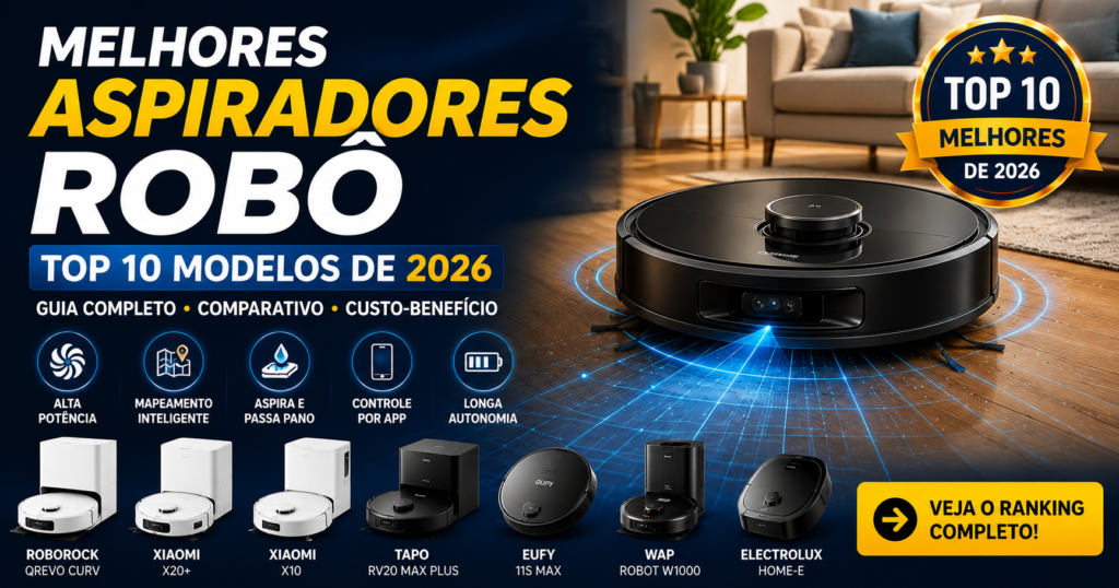Melhores aspiradores robô de 2026 comparativo completo dos modelos mais vendidos com custo-benefício e tecnologia inteligente